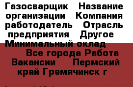 Газосварщик › Название организации ­ Компания-работодатель › Отрасль предприятия ­ Другое › Минимальный оклад ­ 30 000 - Все города Работа » Вакансии   . Пермский край,Гремячинск г.